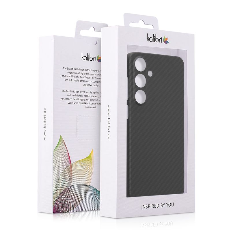 Laptop, Telefoane si Tablete - Telefoane mobile si accesorii - Accesorii Telefoane - Huse telefoane - Husa Kalibri pentru Samsung Galaxy S24, protectie la socuri, aramida, negru - Infinity.ro