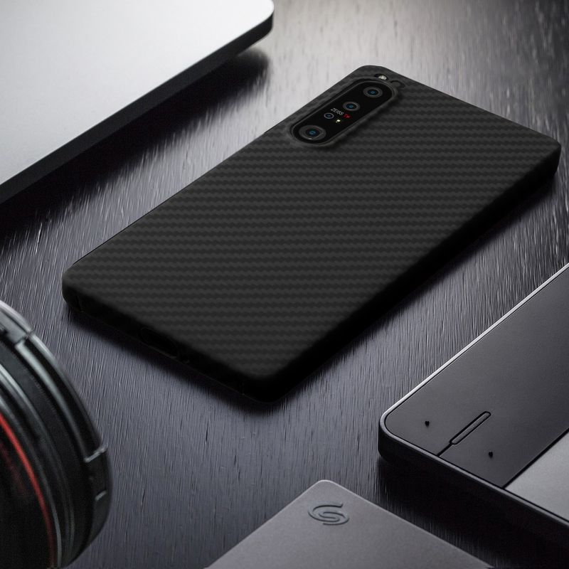 Laptop, Telefoane si Tablete - Telefoane mobile si accesorii - Accesorii Telefoane - Huse telefoane - Husa Kalibri pentru Sony Xperia 1 IV, protectie la socuri, aramida, negru - Infinity.ro