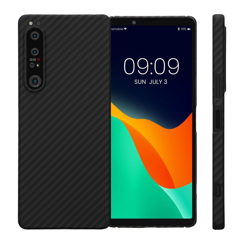 Laptop, Telefoane si Tablete - Telefoane mobile si accesorii - Accesorii Telefoane - Huse telefoane - Husa Kalibri pentru Sony Xperia 1 IV, protectie la socuri, aramida, negru - Infinity.ro