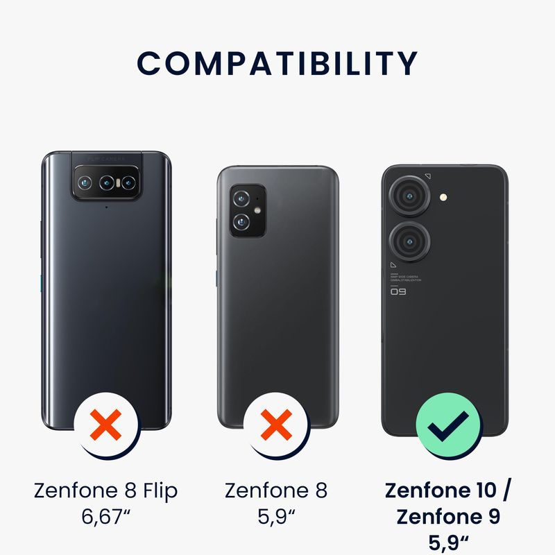 Laptop, Telefoane si Tablete - Telefoane mobile si accesorii - Accesorii Telefoane - Huse telefoane - Husa Kwmobile pentru ASUS Zenfone 10/Zenfone 9, incarcare wireless, silicon, gri - Infinity.ro