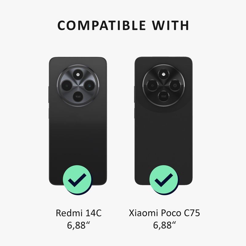 Laptop, Telefoane si Tablete - Telefoane mobile si accesorii - Accesorii Telefoane - Huse telefoane - Husa Kalibri pentru Xiaomi Redmi 14C/Poco C75, protectie la socuri, TPU, sticla temperata, transparent - Infinity.ro