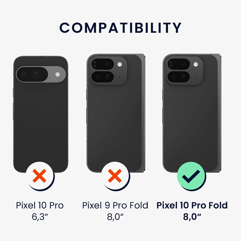 Laptop, Telefoane si Tablete - Telefoane mobile si accesorii - Accesorii Telefoane - Huse telefoane - Husa Kwmobile pentru Google Pixel 10 Pro Fold, protectie la socuri, piele ecologica, negru - Infinity.ro