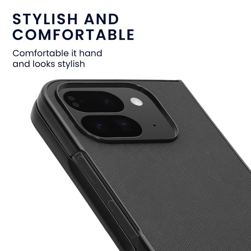 Laptop, Telefoane si Tablete - Telefoane mobile si accesorii - Accesorii Telefoane - Huse telefoane - Husa Kwmobile pentru Google Pixel 10 Pro Fold, protectie la socuri, piele ecologica, negru - Infinity.ro