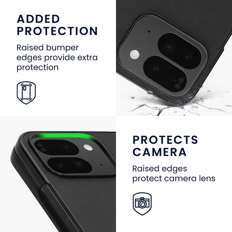 Laptop, Telefoane si Tablete - Telefoane mobile si accesorii - Accesorii Telefoane - Huse telefoane - Husa Kwmobile pentru Google Pixel 10 Pro Fold, protectie la socuri, piele ecologica, negru - Infinity.ro