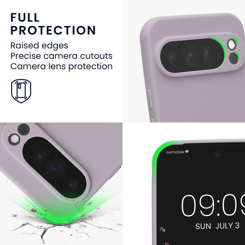 Laptop, Telefoane si Tablete - Telefoane mobile si accesorii - Accesorii Telefoane - Huse telefoane - Husa Kwmobile pentru Google Pixel 10 Pro XL, anti-alunecare, protectie la zgarieturi, silicon, mov - Infinity.ro