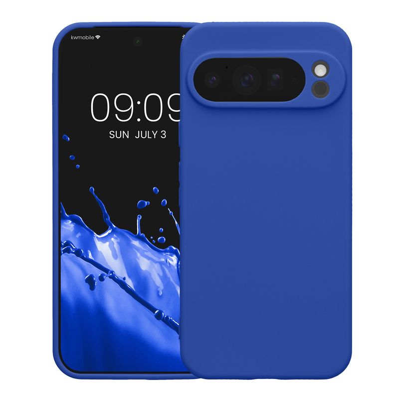 Laptop, Telefoane si Tablete - Telefoane mobile si accesorii - Accesorii Telefoane - Huse telefoane - Husa Kwmobile pentru Google Pixel 10 Pro XL, anti-alunecare, protectie la zgarieturi, silicon, albastru - Infinity.ro