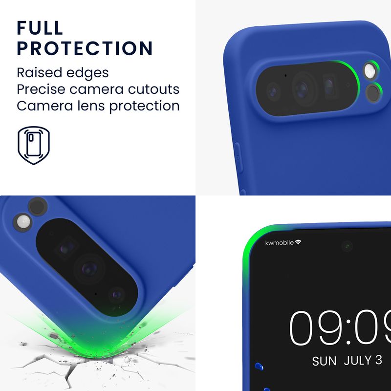 Laptop, Telefoane si Tablete - Telefoane mobile si accesorii - Accesorii Telefoane - Huse telefoane - Husa Kwmobile pentru Google Pixel 10 Pro XL, anti-alunecare, protectie la zgarieturi, silicon, albastru - Infinity.ro