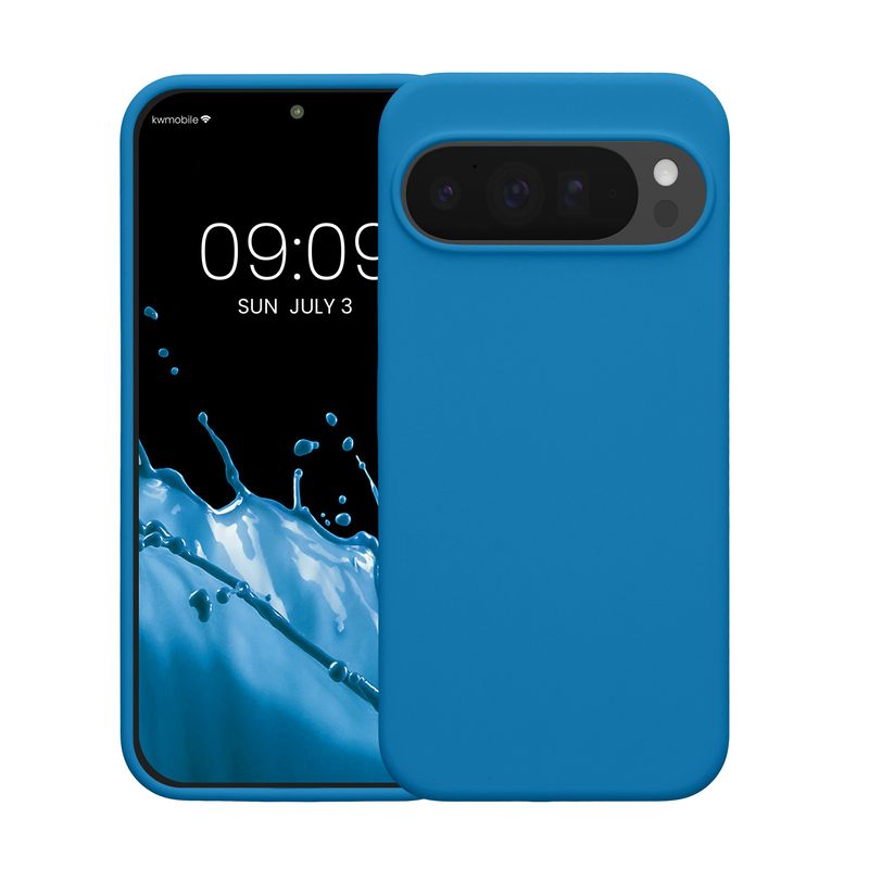 Laptop, Telefoane si Tablete - Telefoane mobile si accesorii - Accesorii Telefoane - Huse telefoane - Husa Kwmobile pentru Google Pixel 10 Pro XL, incarcare wireless, silicon, albastru recif - Infinity.ro
