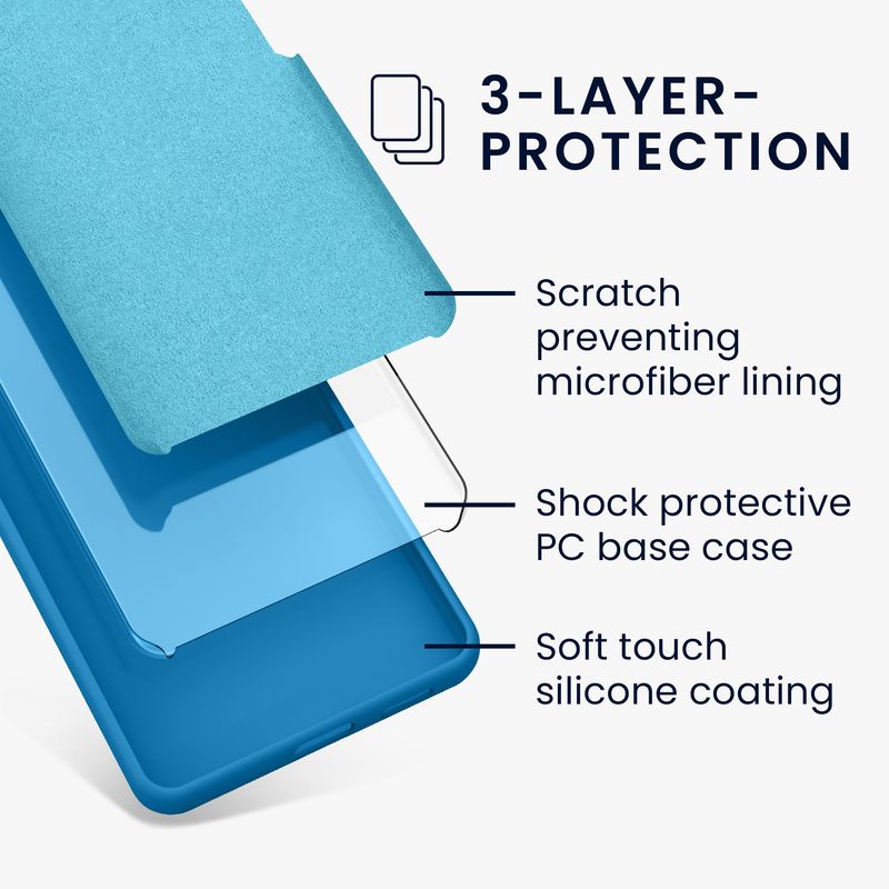 Laptop, Telefoane si Tablete - Telefoane mobile si accesorii - Accesorii Telefoane - Huse telefoane - Husa Kwmobile pentru Google Pixel 10 Pro XL, incarcare wireless, silicon, albastru recif - Infinity.ro