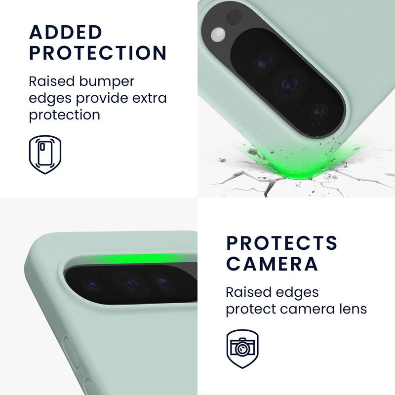 Laptop, Telefoane si Tablete - Telefoane mobile si accesorii - Accesorii Telefoane - Huse telefoane - Husa Kwmobile pentru Google Pixel 10 Pro XL, incarcare wireless, silicon, menta - Infinity.ro