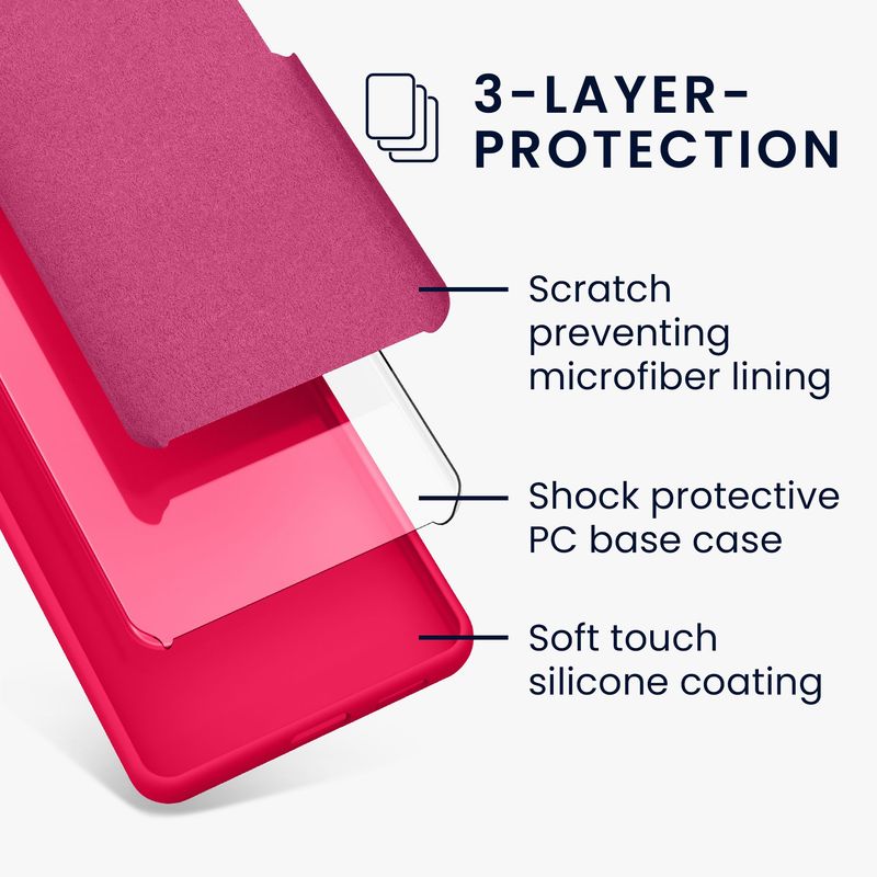 Laptop, Telefoane si Tablete - Telefoane mobile si accesorii - Accesorii Telefoane - Huse telefoane - Husa Kwmobile pentru Google Pixel 10 Pro XL, incarcare wireless, silicon, roz neon - Infinity.ro