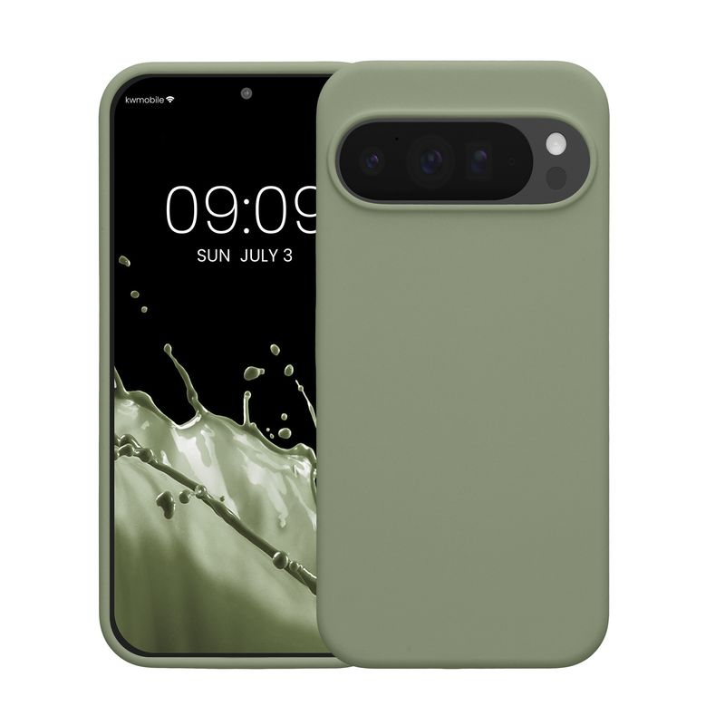 Laptop, Telefoane si Tablete - Telefoane mobile si accesorii - Accesorii Telefoane - Huse telefoane - Husa Kwmobile pentru Google Pixel 10 Pro XL, incarcare wireless, silicon, verde, gri - Infinity.ro
