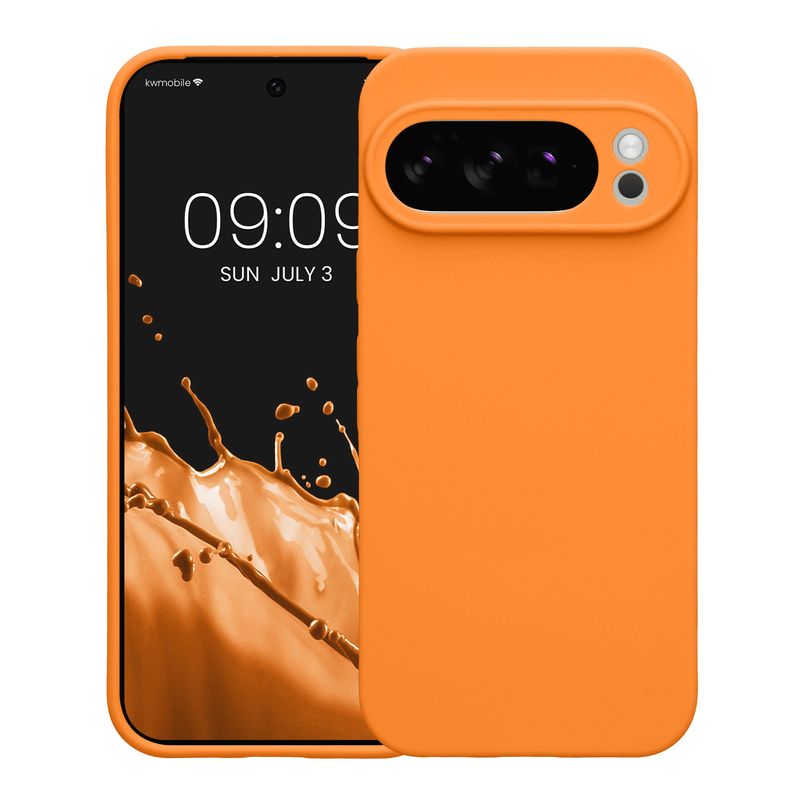 Laptop, Telefoane si Tablete - Telefoane mobile si accesorii - Accesorii Telefoane - Huse telefoane - Husa Kwmobile pentru Google Pixel 10 Pro, anti-alunecare, protectie la zgarieturi, silicon, portocaliu - Infinity.ro