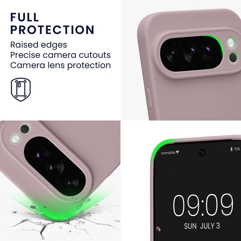 Laptop, Telefoane si Tablete - Telefoane mobile si accesorii - Accesorii Telefoane - Huse telefoane - Husa Kwmobile pentru Google Pixel 10 Pro, anti-alunecare, silicon, lila - Infinity.ro