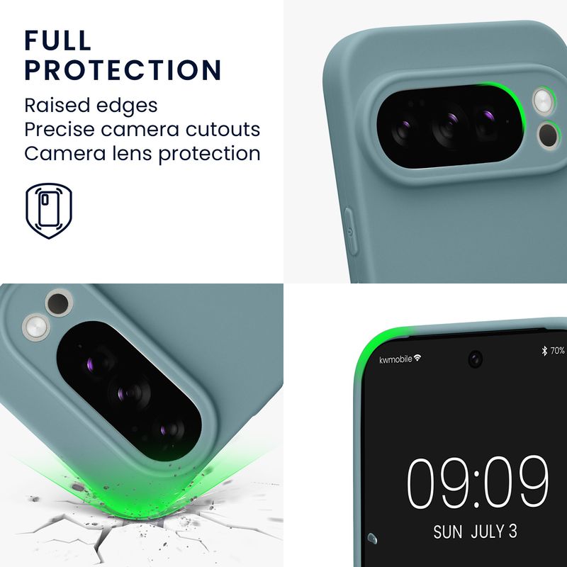 Laptop, Telefoane si Tablete - Telefoane mobile si accesorii - Accesorii Telefoane - Huse telefoane - Husa Kwmobile pentru Google Pixel 10 Pro, anti-alunecare, silicon, piatra - Infinity.ro