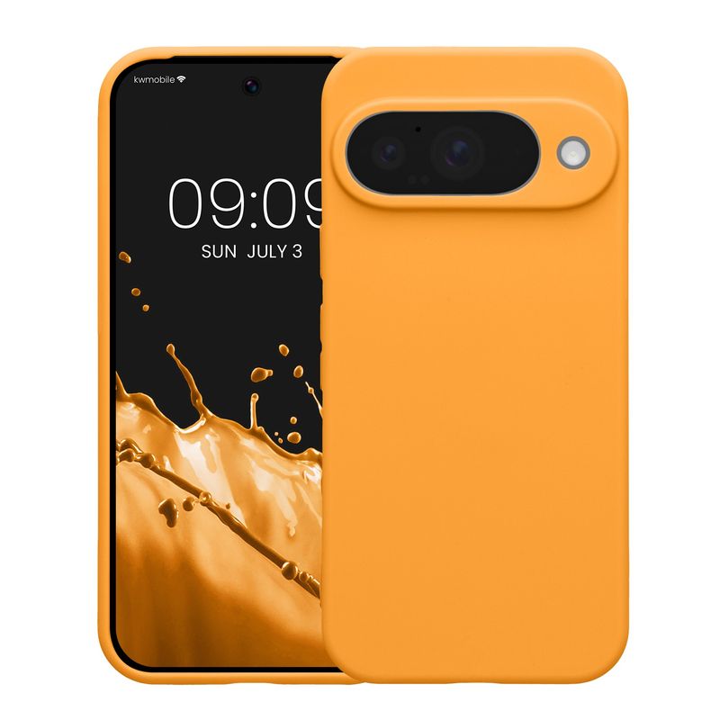 Laptop, Telefoane si Tablete - Telefoane mobile si accesorii - Accesorii Telefoane - Huse telefoane - Husa Kwmobile pentru Google Pixel 10, anti-alunecare, protectie la zgarieturi, silicon, portocaliu - Infinity.ro