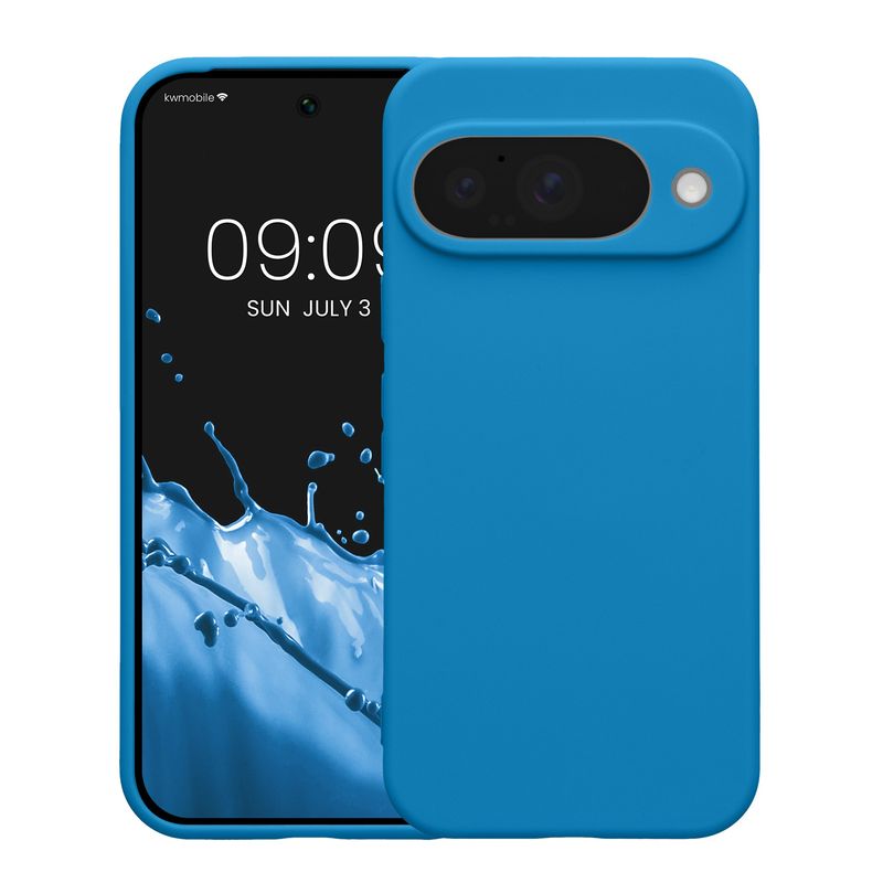 Laptop, Telefoane si Tablete - Telefoane mobile si accesorii - Accesorii Telefoane - Huse telefoane - Husa Kwmobile pentru Google Pixel 10, anti-alunecare, silicon, albastru recif - Infinity.ro