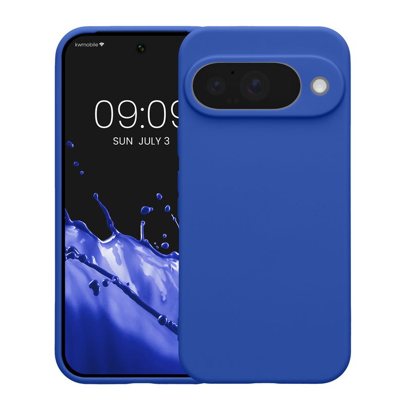 Laptop, Telefoane si Tablete - Telefoane mobile si accesorii - Accesorii Telefoane - Huse telefoane - Husa Kwmobile pentru Google Pixel 10, anti-alunecare, silicon, albastru baltic - Infinity.ro