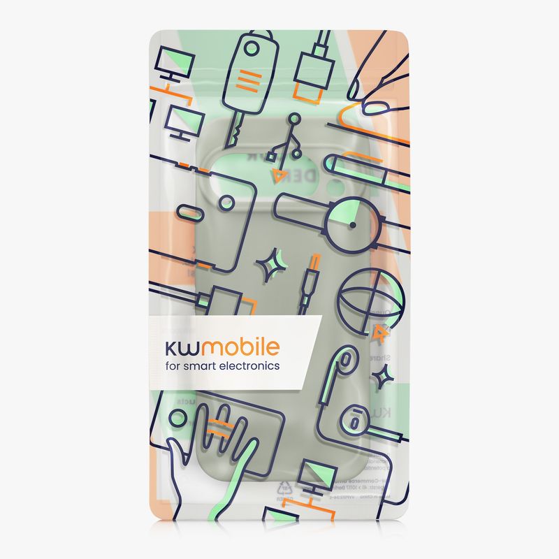 Laptop, Telefoane si Tablete - Telefoane mobile si accesorii - Accesorii Telefoane - Huse telefoane - Husa Kwmobile pentru Google Pixel 10 Pro, anti-alunecare, silicon, verde, gri - Infinity.ro