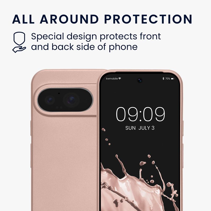 Laptop, Telefoane si Tablete - Telefoane mobile si accesorii - Accesorii Telefoane - Huse telefoane - Husa Kwmobile pentru Google Pixel 10, anti-alunecare, silicon, auriu - Infinity.ro