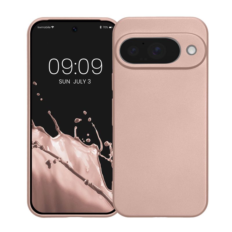 Laptop, Telefoane si Tablete - Telefoane mobile si accesorii - Accesorii Telefoane - Huse telefoane - Husa Kwmobile pentru Google Pixel 10, anti-alunecare, silicon, auriu - Infinity.ro