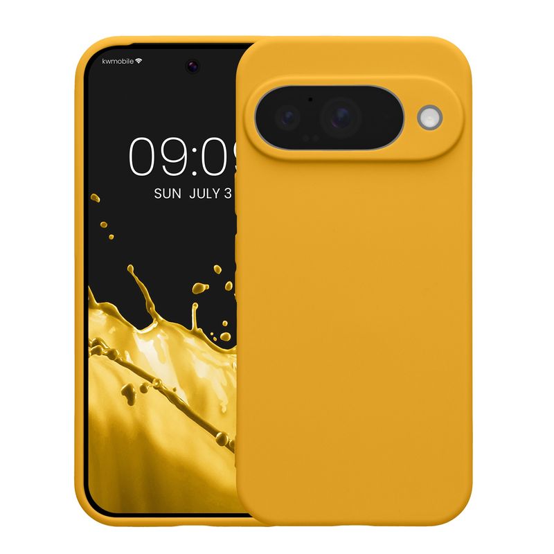 Laptop, Telefoane si Tablete - Telefoane mobile si accesorii - Accesorii Telefoane - Huse telefoane - Husa Kwmobile pentru Google Pixel 10, anti-alunecare, silicon, galben miere - Infinity.ro