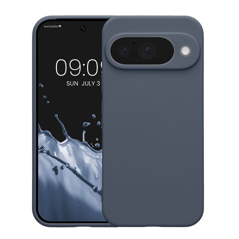 Laptop, Telefoane si Tablete - Telefoane mobile si accesorii - Accesorii Telefoane - Huse telefoane - Husa Kwmobile pentru Google Pixel 10, anti-alunecare, silicon, gri-albastrui - Infinity.ro