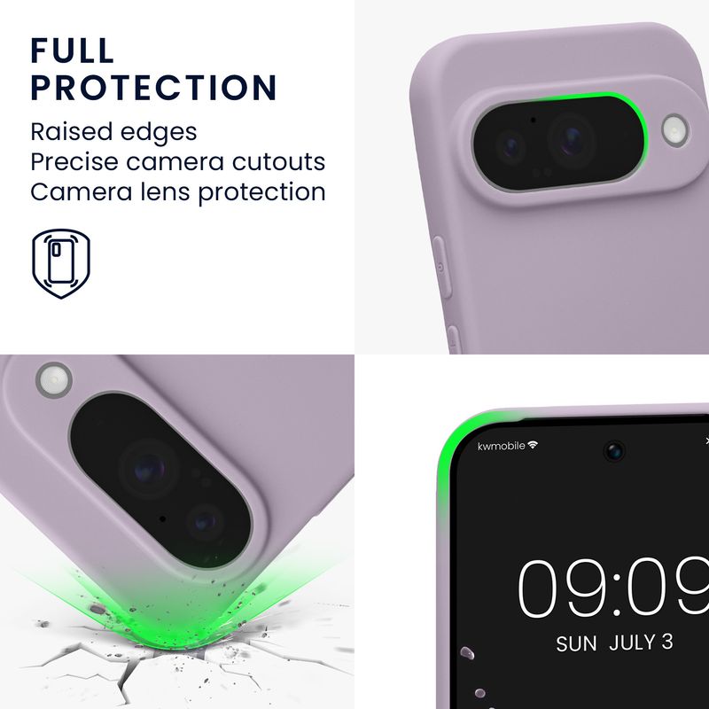 Laptop, Telefoane si Tablete - Telefoane mobile si accesorii - Accesorii Telefoane - Huse telefoane - Husa Kwmobile pentru Google Pixel 10, anti-alunecare, silicon, lavanda - Infinity.ro