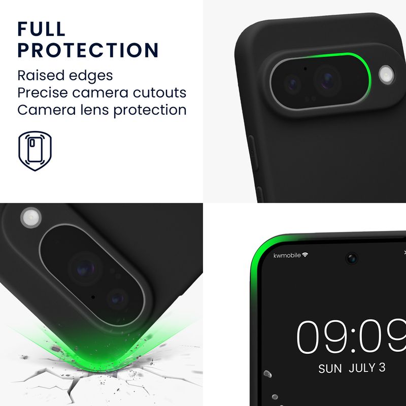 Laptop, Telefoane si Tablete - Telefoane mobile si accesorii - Accesorii Telefoane - Huse telefoane - Husa Kwmobile pentru Google Pixel 10, anti-alunecare, silicon, negru - Infinity.ro