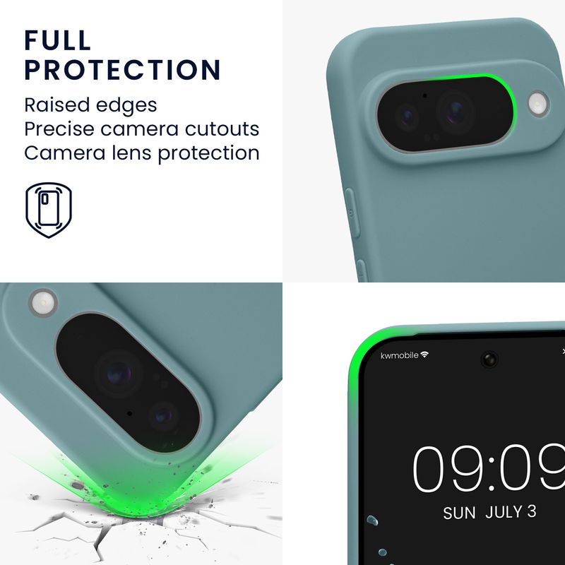 Laptop, Telefoane si Tablete - Telefoane mobile si accesorii - Accesorii Telefoane - Huse telefoane - Husa Kwmobile pentru Google Pixel 10, anti-alunecare, silicon, piatra - Infinity.ro