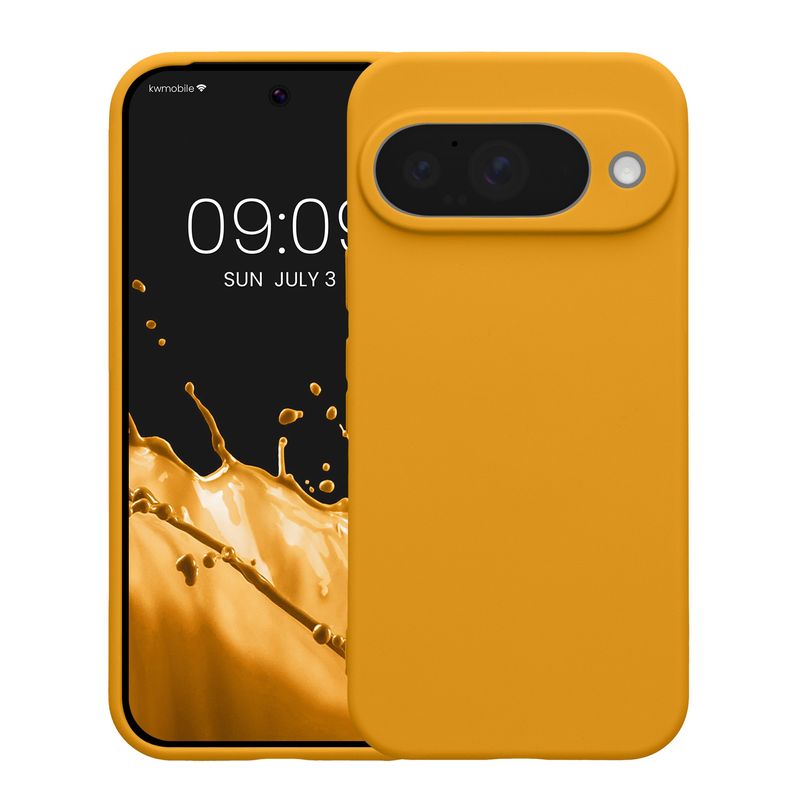Laptop, Telefoane si Tablete - Telefoane mobile si accesorii - Accesorii Telefoane - Huse telefoane - Husa Kwmobile pentru Google Pixel 10, anti-alunecare, silicon, portocaliu mango - Infinity.ro