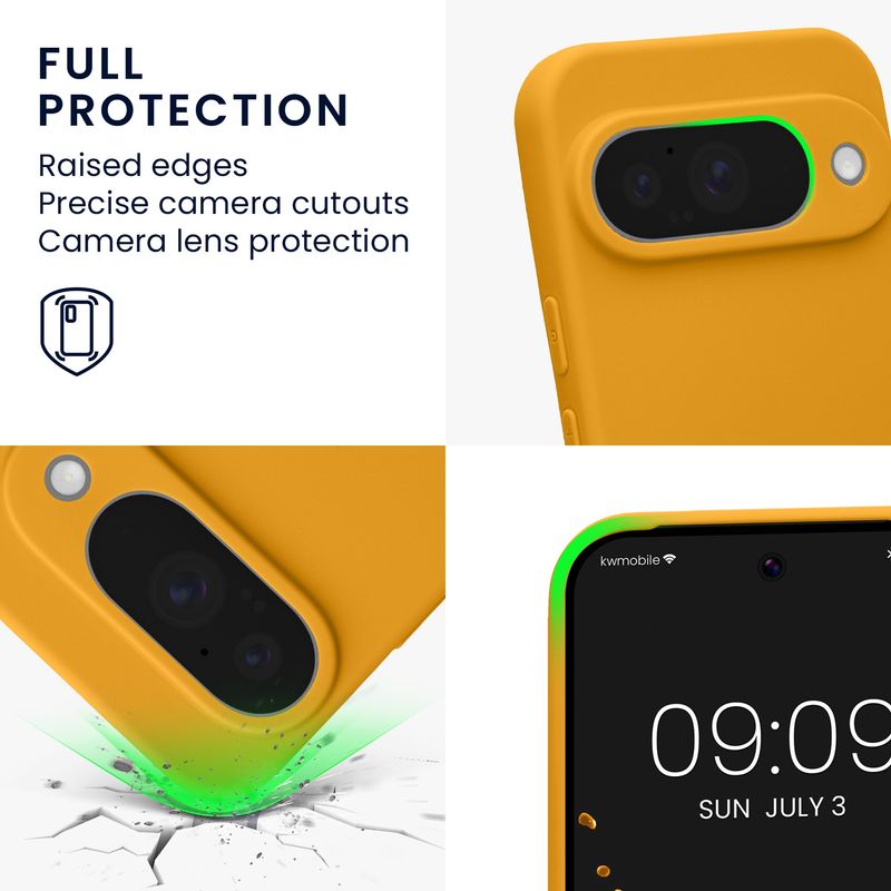 Laptop, Telefoane si Tablete - Telefoane mobile si accesorii - Accesorii Telefoane - Huse telefoane - Husa Kwmobile pentru Google Pixel 10, anti-alunecare, silicon, portocaliu mango - Infinity.ro