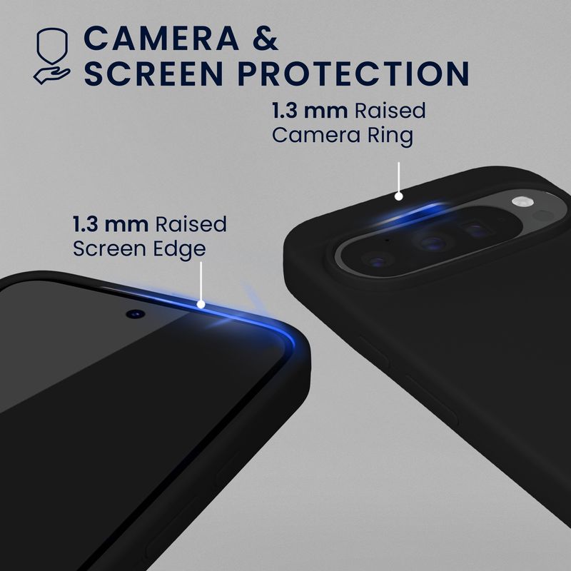 Laptop, Telefoane si Tablete - Telefoane mobile si accesorii - Accesorii Telefoane - Huse telefoane - Husa Kwmobile pentru Google Pixel 10/Pixel 10 Pro, anti-alunecare, sticla temperata, negru - Infinity.ro