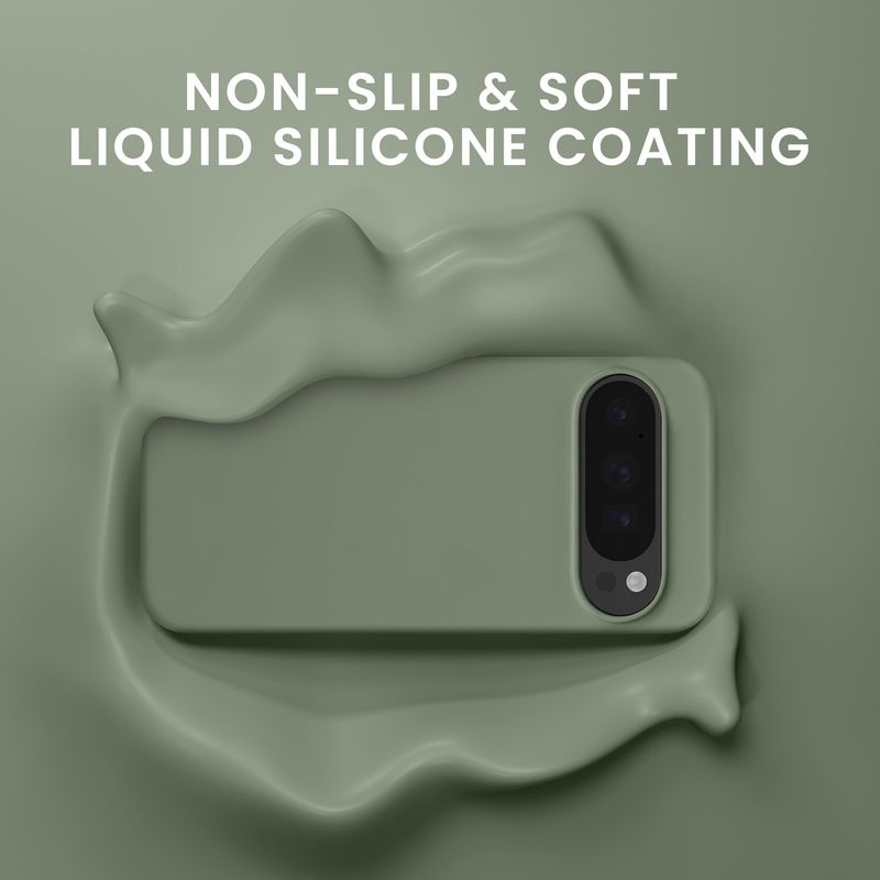 Laptop, Telefoane si Tablete - Telefoane mobile si accesorii - Accesorii Telefoane - Huse telefoane - Husa Kwmobile pentru Google Pixel 10/Pixel 10 Pro, compatibilitate MagSafe, anti-alunecare, silicon, verde - Infinity.ro