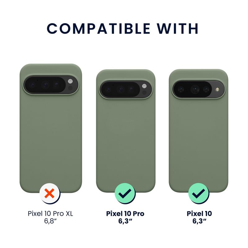 Laptop, Telefoane si Tablete - Telefoane mobile si accesorii - Accesorii Telefoane - Huse telefoane - Husa Kwmobile pentru Google Pixel 10/Pixel 10 Pro, compatibilitate MagSafe, anti-alunecare, silicon, verde - Infinity.ro