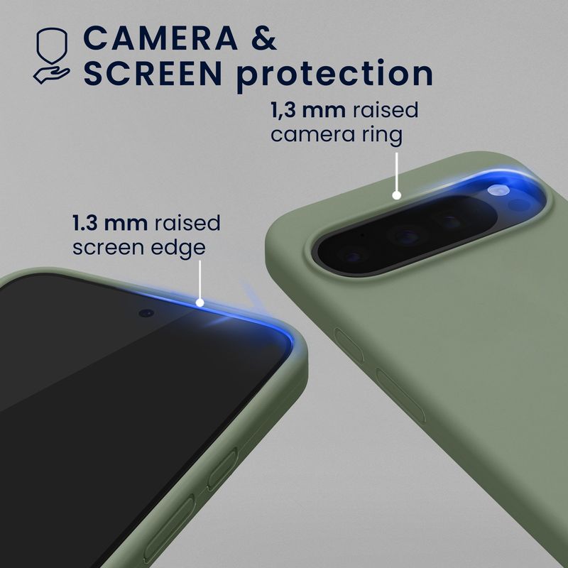Laptop, Telefoane si Tablete - Telefoane mobile si accesorii - Accesorii Telefoane - Huse telefoane - Husa Kwmobile pentru Google Pixel 10/Pixel 10 Pro, compatibilitate MagSafe, anti-alunecare, silicon, verde - Infinity.ro
