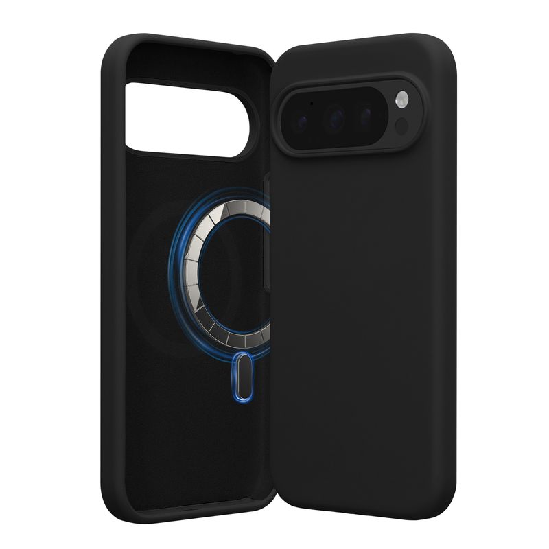 Laptop, Telefoane si Tablete - Telefoane mobile si accesorii - Accesorii Telefoane - Huse telefoane - Husa Kwmobile pentru Google Pixel 10/Pixel 10 Pro, compatibilitate MagSafe, anti-alunecare, silicon, negru - Infinity.ro