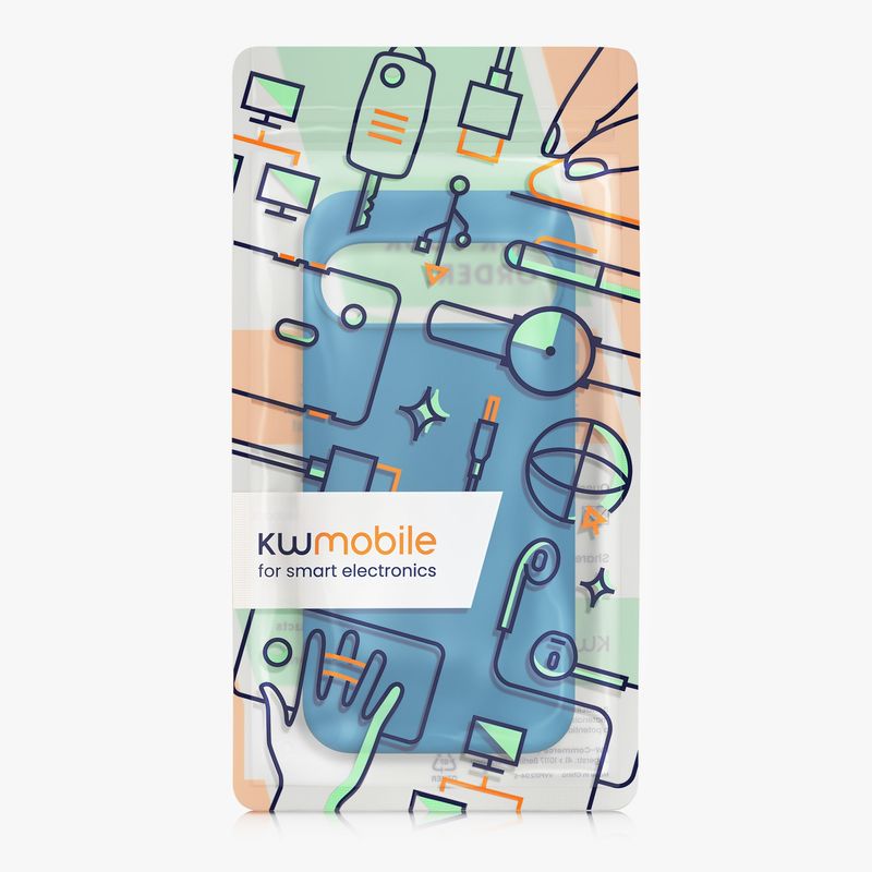 Laptop, Telefoane si Tablete - Telefoane mobile si accesorii - Accesorii Telefoane - Huse telefoane - Husa Kwmobile pentru Google Pixel 10/Pixel 10 Pro, compatibilitate MagSafe, anti-alunecare, silicon, albastru - Infinity.ro