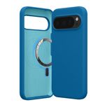 Laptop, Telefoane si Tablete - Telefoane mobile si accesorii - Accesorii Telefoane - Huse telefoane - Husa Kwmobile pentru Google Pixel 10/Pixel 10 Pro, compatibilitate MagSafe, anti-alunecare, silicon, albastru - Infinity.ro