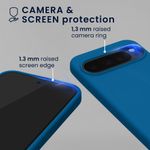 Laptop, Telefoane si Tablete - Telefoane mobile si accesorii - Accesorii Telefoane - Huse telefoane - Husa Kwmobile pentru Google Pixel 10/Pixel 10 Pro, compatibilitate MagSafe, anti-alunecare, silicon, albastru - Infinity.ro