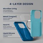 Laptop, Telefoane si Tablete - Telefoane mobile si accesorii - Accesorii Telefoane - Huse telefoane - Husa Kwmobile pentru Google Pixel 10/Pixel 10 Pro, compatibilitate MagSafe, anti-alunecare, silicon, albastru - Infinity.ro
