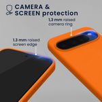 Laptop, Telefoane si Tablete - Telefoane mobile si accesorii - Accesorii Telefoane - Huse telefoane - Husa Kwmobile pentru Google Pixel 10/Pixel 10 Pro, compatibilitate MagSafe, anti-alunecare, silicon, portocaliu - Infinity.ro