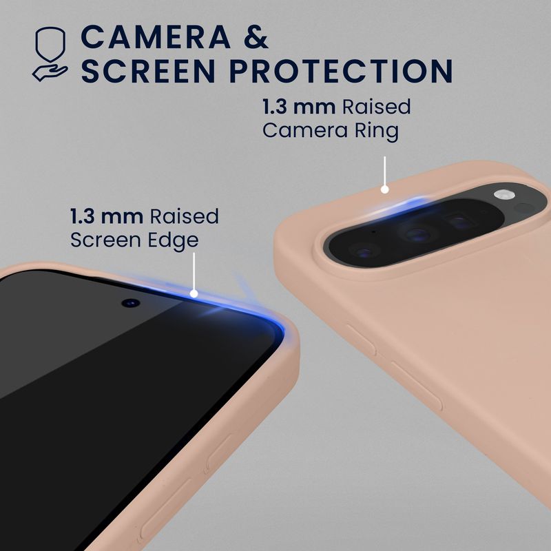 Laptop, Telefoane si Tablete - Telefoane mobile si accesorii - Accesorii Telefoane - Huse telefoane - Husa Kwmobile pentru Google Pixel 10/Pixel 10 Pro, anti-alunecare, sticla temperata, roz - Infinity.ro
