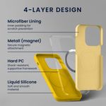 Laptop, Telefoane si Tablete - Telefoane mobile si accesorii - Accesorii Telefoane - Huse telefoane - Husa Kwmobile pentru Google Pixel 10/Pixel 10 Pro, compatibilitate MagSafe, anti-alunecare, silicon, galben - Infinity.ro