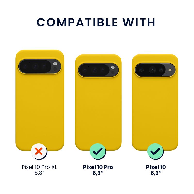 Laptop, Telefoane si Tablete - Telefoane mobile si accesorii - Accesorii Telefoane - Huse telefoane - Husa Kwmobile pentru Google Pixel 10/Pixel 10 Pro, compatibilitate MagSafe, anti-alunecare, silicon, galben - Infinity.ro