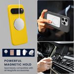 Laptop, Telefoane si Tablete - Telefoane mobile si accesorii - Accesorii Telefoane - Huse telefoane - Husa Kwmobile pentru Google Pixel 10/Pixel 10 Pro, compatibilitate MagSafe, anti-alunecare, silicon, galben - Infinity.ro