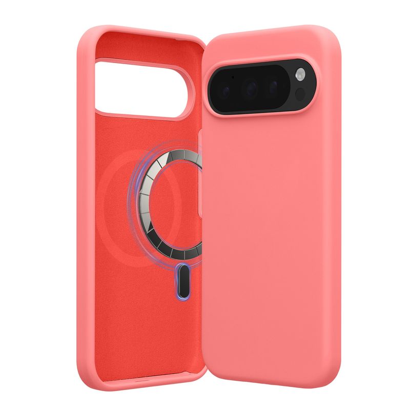 Laptop, Telefoane si Tablete - Telefoane mobile si accesorii - Accesorii Telefoane - Huse telefoane - Husa Kwmobile pentru Google Pixel 10/Pixel 10 Pro, compatibilitate MagSafe, silicon, coral - Infinity.ro