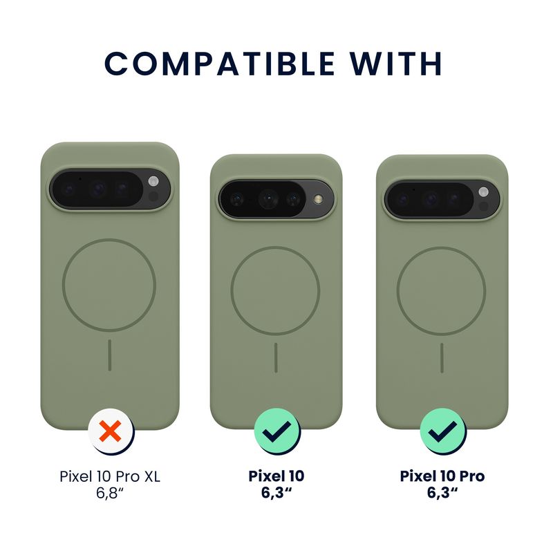 Laptop, Telefoane si Tablete - Telefoane mobile si accesorii - Accesorii Telefoane - Huse telefoane - Husa Kwmobile pentru Google Pixel 10/Pixel 10 Pro, compatibilitate MagSafe, silicon, verde - Infinity.ro