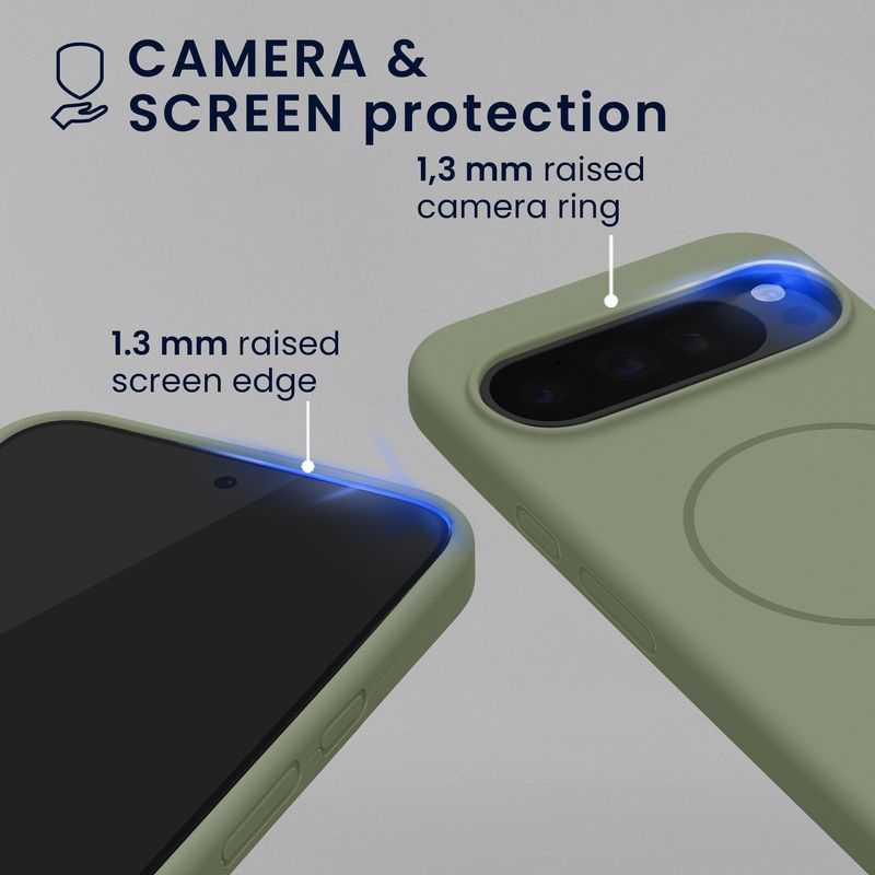 Laptop, Telefoane si Tablete - Telefoane mobile si accesorii - Accesorii Telefoane - Huse telefoane - Husa Kwmobile pentru Google Pixel 10/Pixel 10 Pro, compatibilitate MagSafe, silicon, verde - Infinity.ro