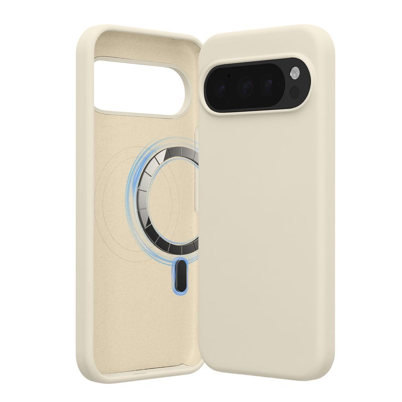 Laptop, Telefoane si Tablete - Telefoane mobile si accesorii - Accesorii Telefoane - Huse telefoane - Husa Kwmobile pentru Google Pixel 10/Pixel 10 Pro, compatibilitate MagSafe, silicon, bej - Infinity.ro